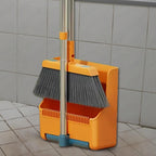 Broom & Dustpan Set 180° Rotating Head Adjustable Handle