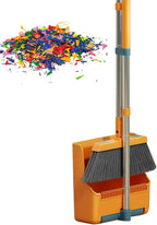 Broom & Dustpan Set 180° Rotating Head Adjustable Handle
