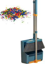 Broom & Dustpan Set 180° Rotating Head Adjustable Handle
