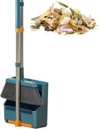 Broom & Dustpan Set 180° Rotating Head Adjustable Handle