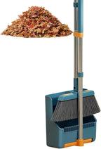 Broom & Dustpan Set 180° Rotating Head Adjustable Handle