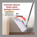 Broom & Dustpan Set Space-Saving Soft Dense Bristles