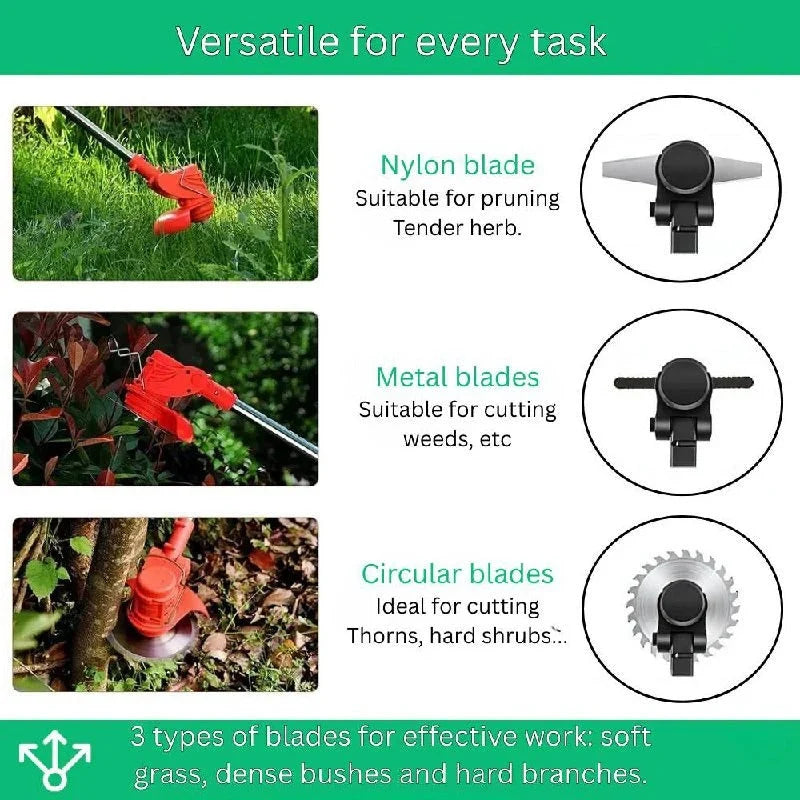 Brush Cutter Cordless 850W Interchangeable Blades