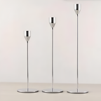 Brushed Metal Graduated Taper Holders (Set of 3)