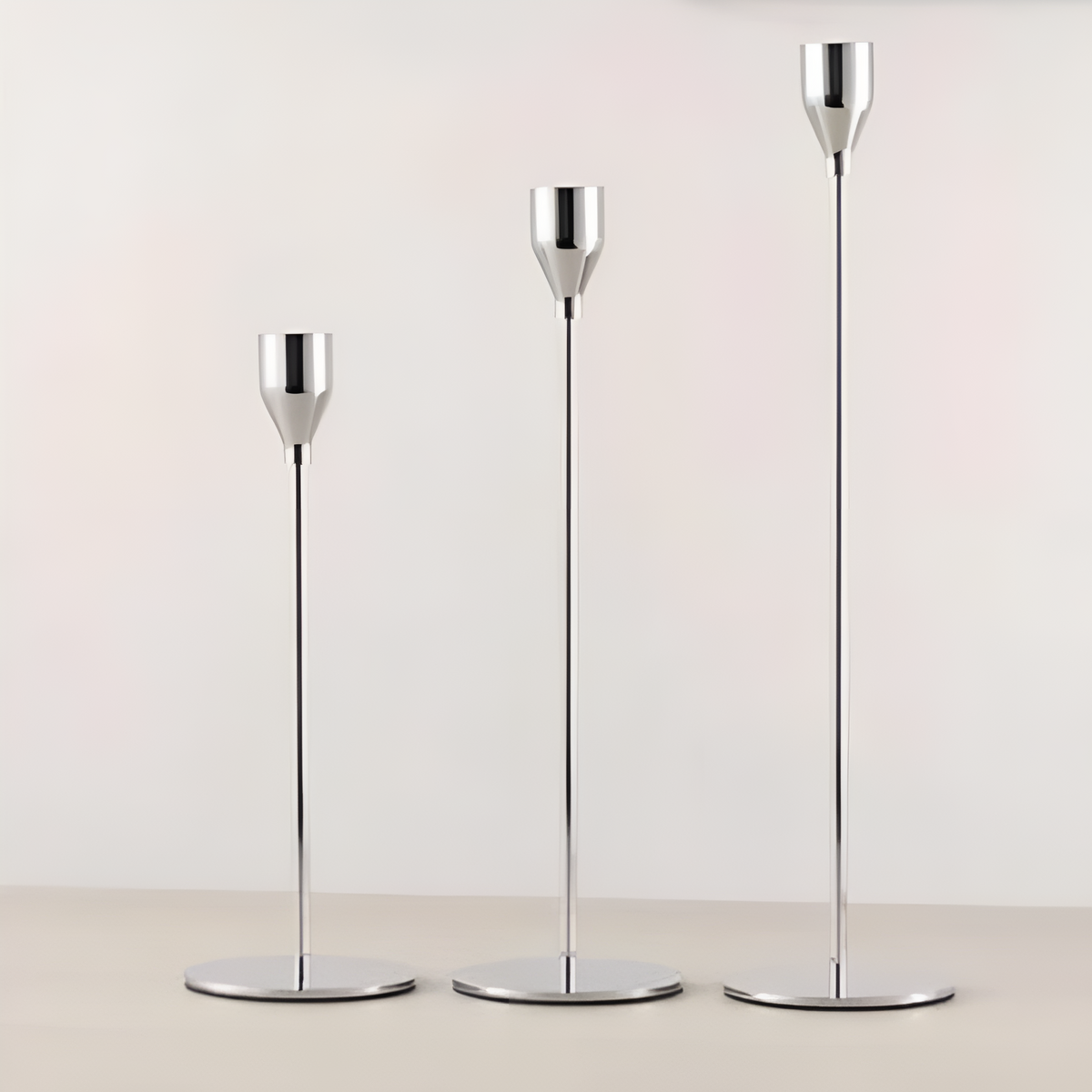 Brushed Metal Graduated Taper Holders (Set of 3)
