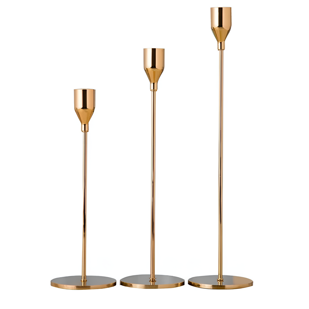 Brushed Metal Graduated Taper Holders (Set of 3)