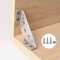 Brushed Stainless Steel Triangular Corner Brace (Pack of 10)