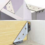 Brushed Stainless Steel Triangular Corner Brace (Pack of 10)