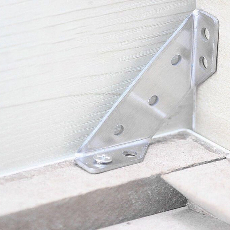 Brushed Stainless Steel Triangular Corner Brace (Pack of 10)