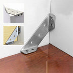 Brushed Stainless Steel Triangular Corner Brace (Pack of 10)