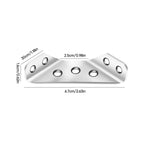 Brushed Stainless Steel Triangular Corner Brace (Pack of 10)
