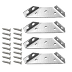 Brushed Stainless Steel Triangular Corner Brace (Pack of 10)