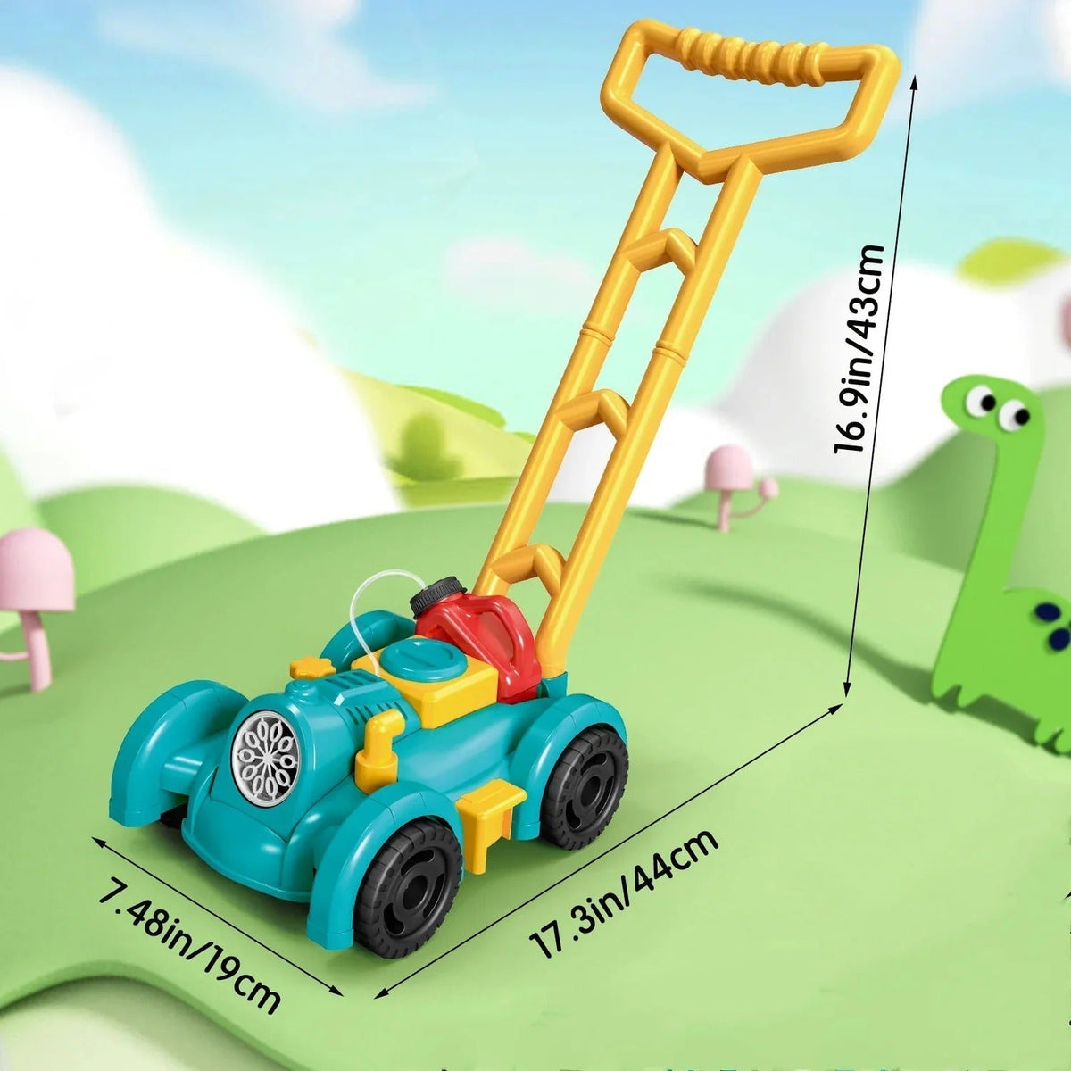 Bubble Lawn Mower Toy No Batteries Durable Plastic