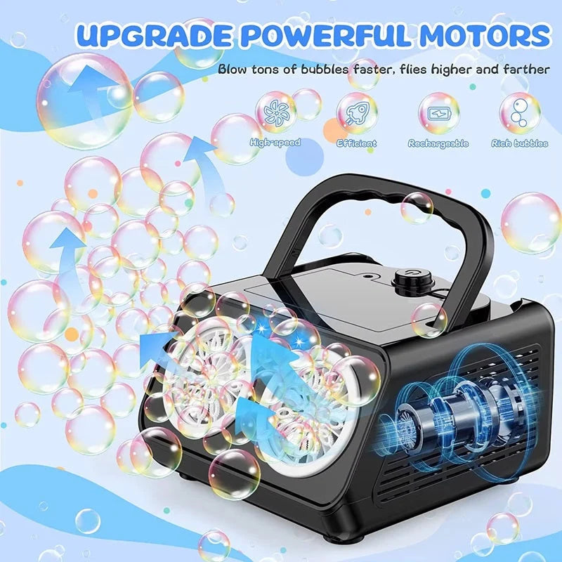 Bubble Machine 26 Wands USB & Battery Powered