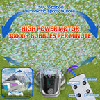 Bubble Machine Rechargeable RGB Lights 30,000 Bubbles Per Minute
