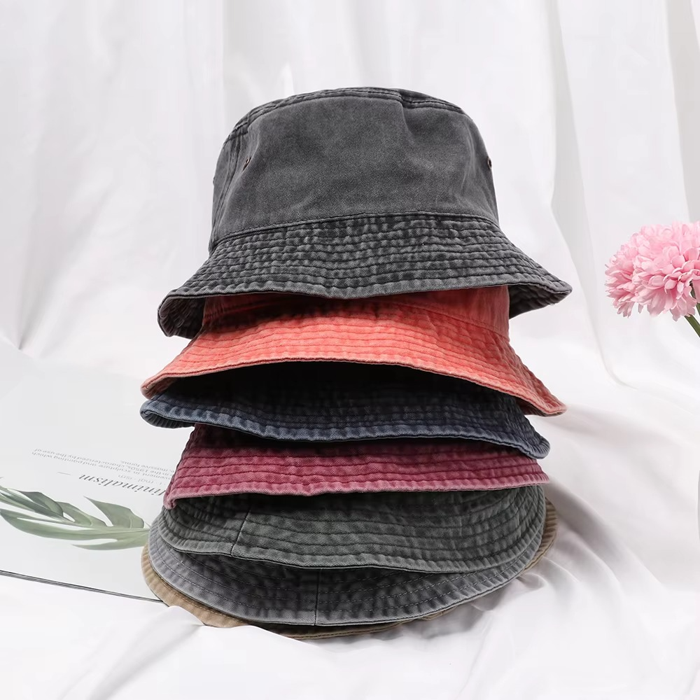 Bucket Hat Lightweight Cotton Foldable UV Protection