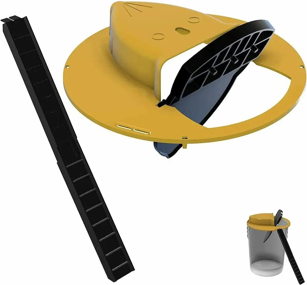 Bucket Lid Rodent Trap Enclosed Humane Counterweighted