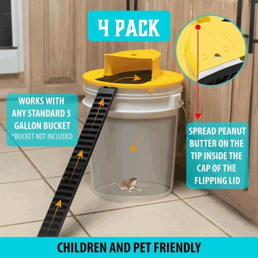 Bucket Lid Trap Hands-Free Auto-Reset Fits 19 L Bucket