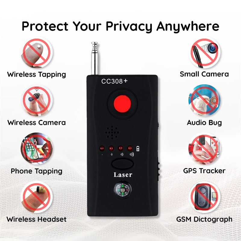 Bug Detector RF Hidden Camera & Microphone 10-Hour Battery