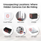 Bug Detector RF Hidden Camera & Microphone 10-Hour Battery