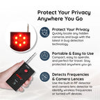 Bug Detector RF Hidden Camera & Microphone 10-Hour Battery