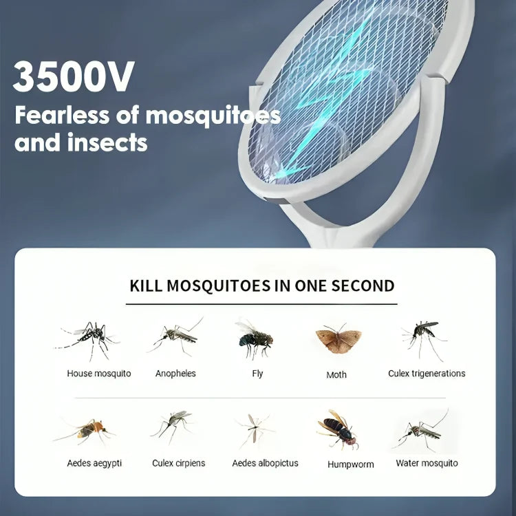 Bug Zapper Racket Rechargeable Foldable 5 Modes