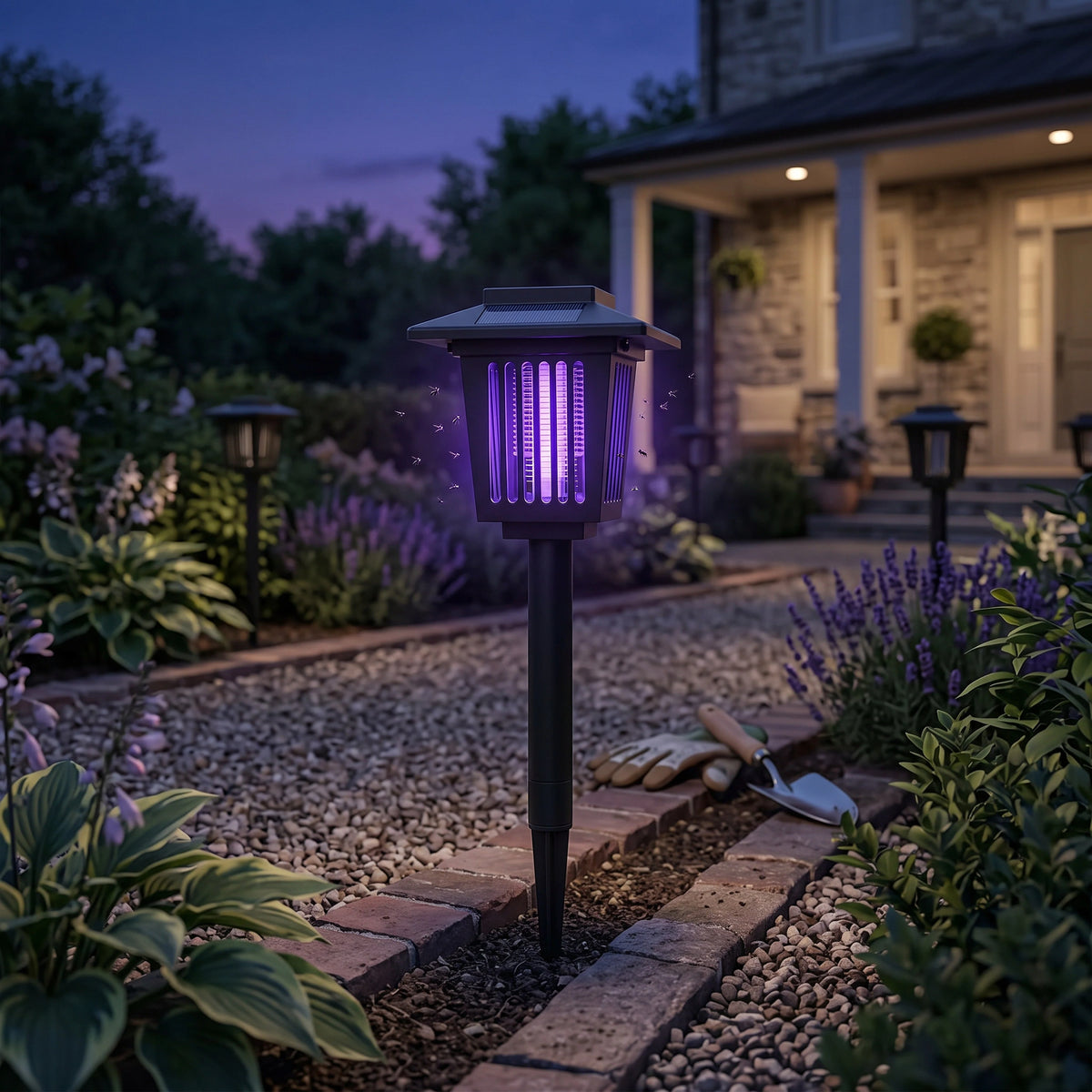 Bug Zapper Solar-Powered Dual-Mode Pathway Light
