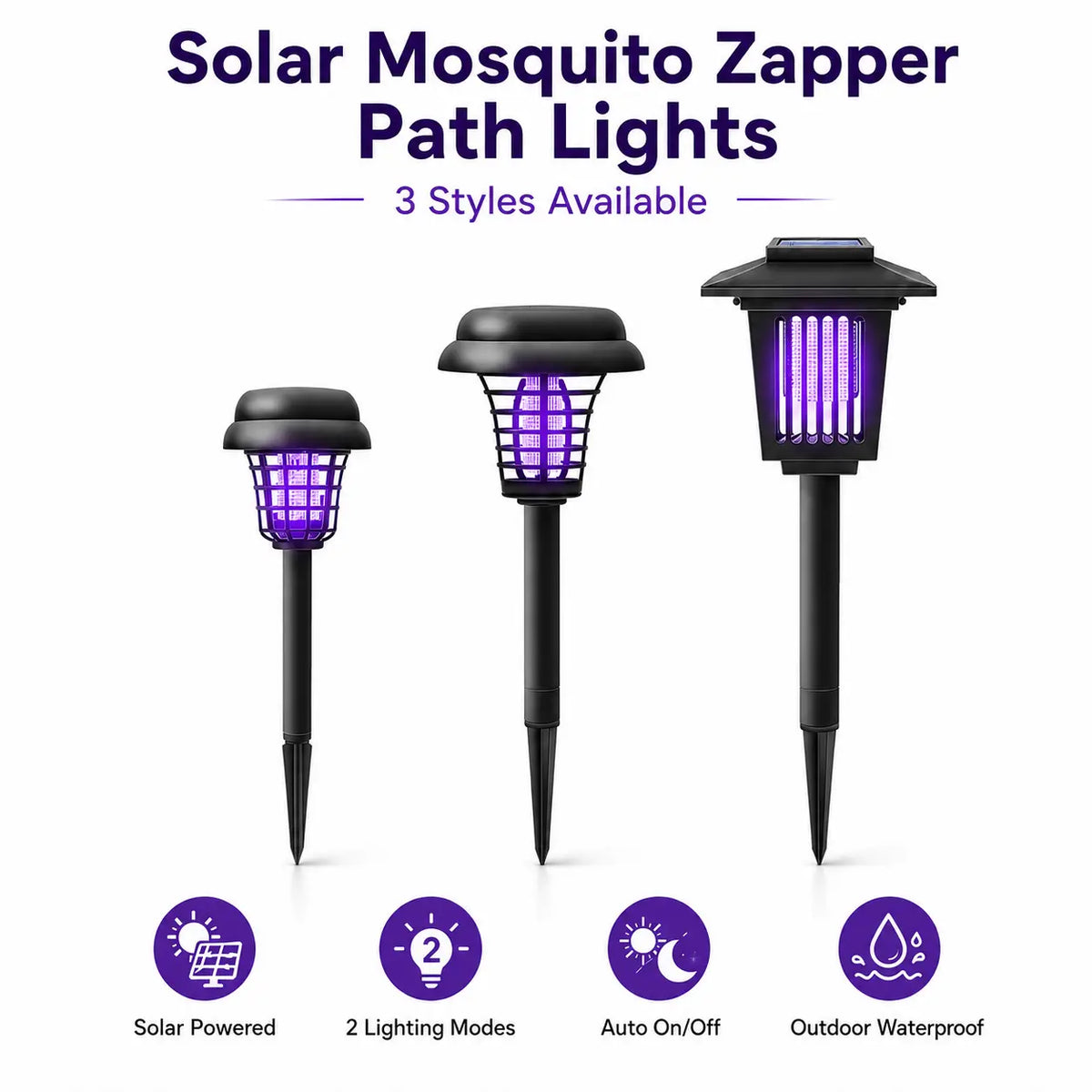 Bug Zapper Solar Weatherproof Dusk Sensor