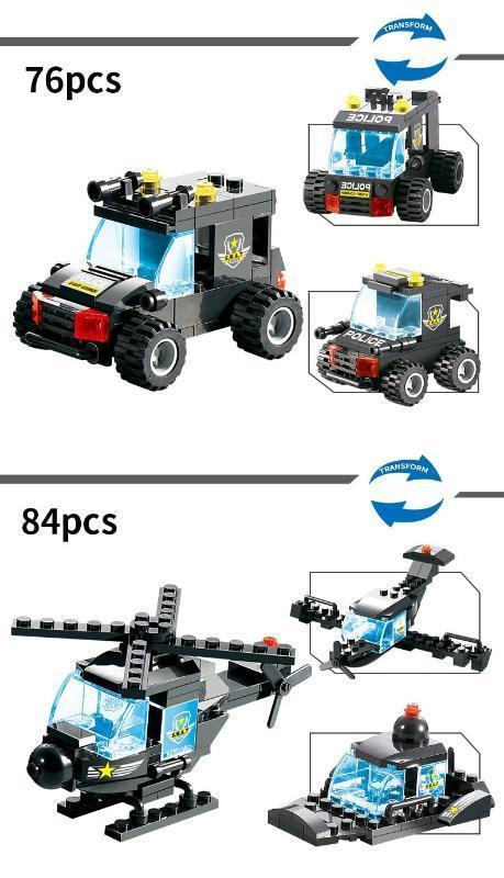 Building Blocks Police Truck Set Ages 6+
