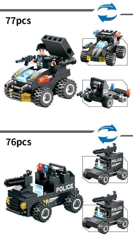 Building Blocks Police Truck Set Ages 6+