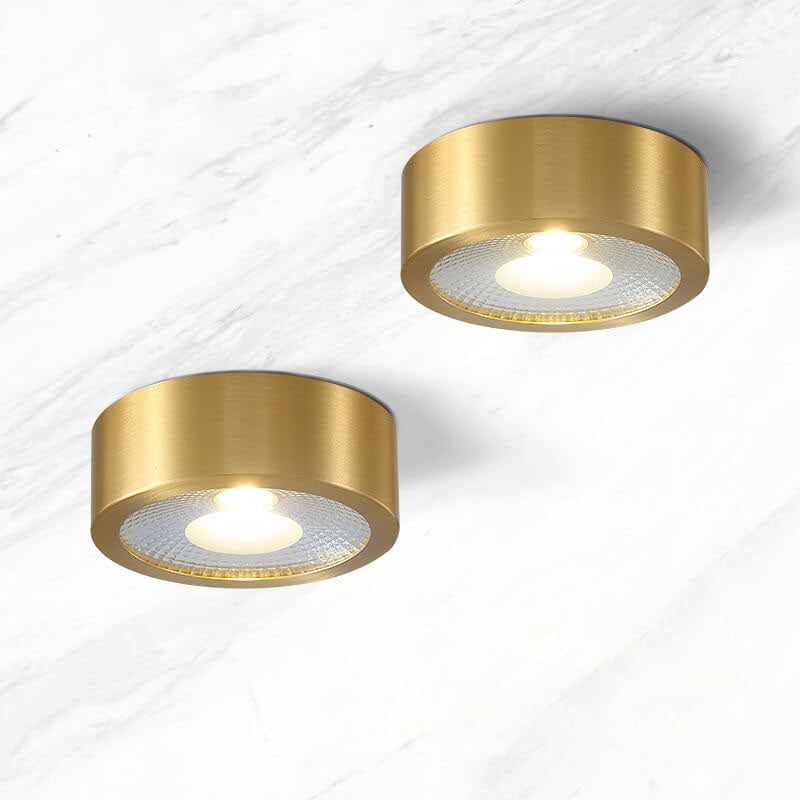 Built-In LED Dimmable Copper Flush Mount Ceiling Light