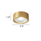 Built-In LED Dimmable Copper Flush Mount Ceiling Light