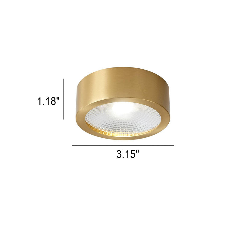 Built-In LED Dimmable Copper Flush Mount Ceiling Light