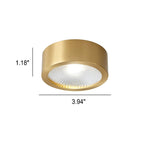 Built-In LED Dimmable Copper Flush Mount Ceiling Light