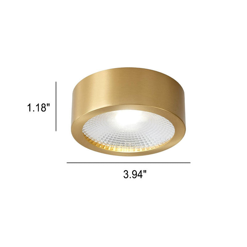 Built-In LED Dimmable Copper Flush Mount Ceiling Light