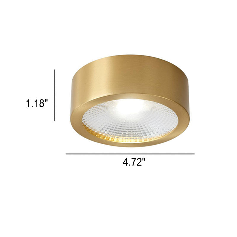 Built-In LED Dimmable Copper Flush Mount Ceiling Light