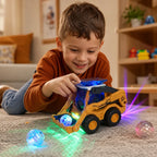 Bulldozer Toy Ball Launcher & Lights