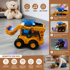 Bulldozer Toy Ball Launcher & Lights