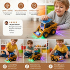 Bulldozer Toy Ball Launcher & Lights