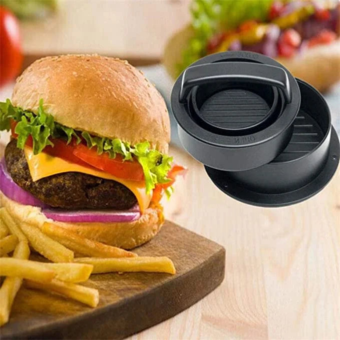 Burger Patty Press Adjustable Thickness Removable Mold & Easy Clean