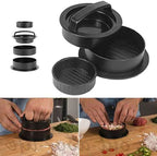 Burger Patty Press Adjustable Thickness Removable Mold & Easy Clean