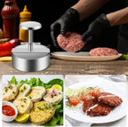 Burger Press Non-Stick Stainless Steel Five Sizes Dishwasher Safe