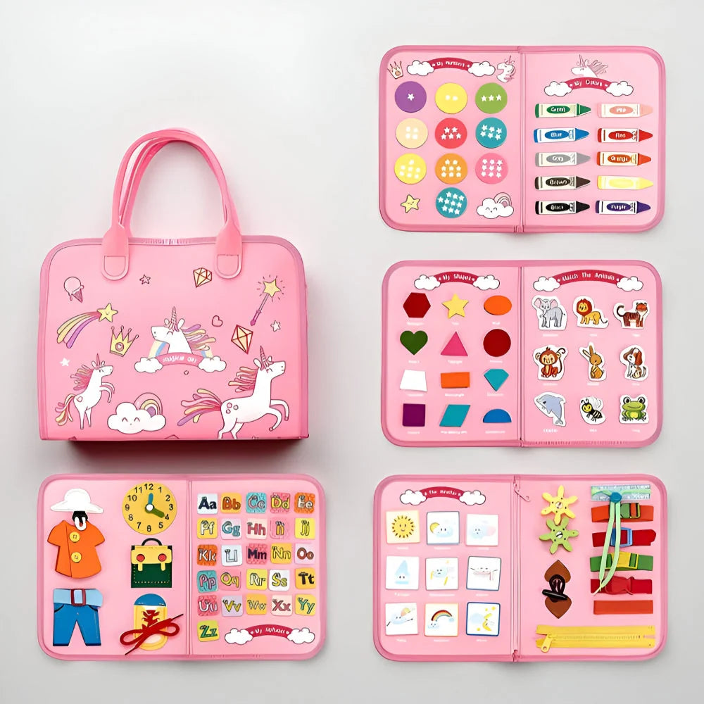 Busy Board Sensory Foldable Felt Travel Case