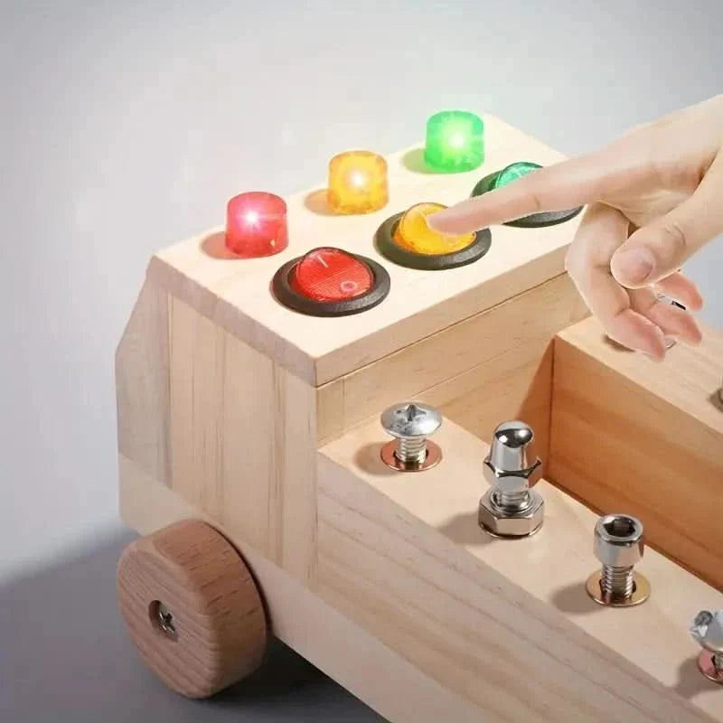 Busy Board Wooden LED Traffic Lights & Switches