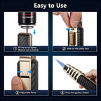 Butane Torch Windproof Triple Blue Flame Refillable