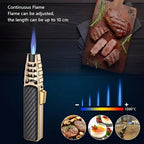 Butane Torch Windproof Triple Blue Flame Refillable