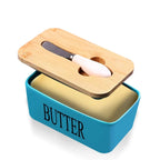 Butter Dish Ceramic & Bamboo Double Silicone Seal