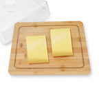 Butter Dish Rectangular Bamboo Lid Keeps Butter Fresh