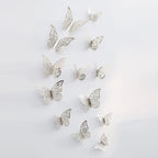 Butterfly Wall Decals 3D Metallic Removable