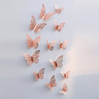 Butterfly Wall Decals 3D Metallic Removable